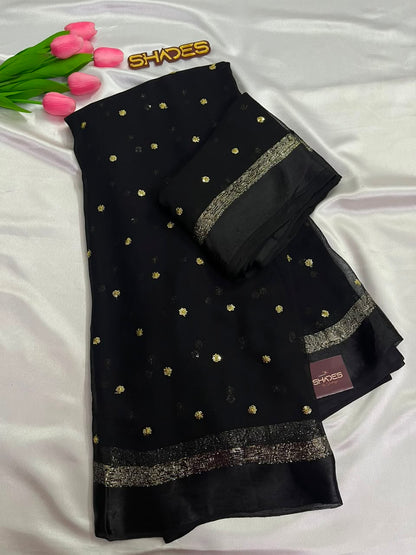 BELLA - Viscose Georgette Saree
