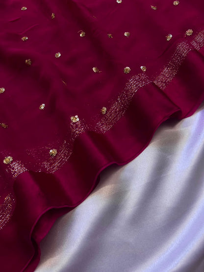 BELLA - Viscose Georgette Saree