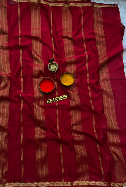 AARADHYA (border 2) - Viscose Crepe Saree (Copy)